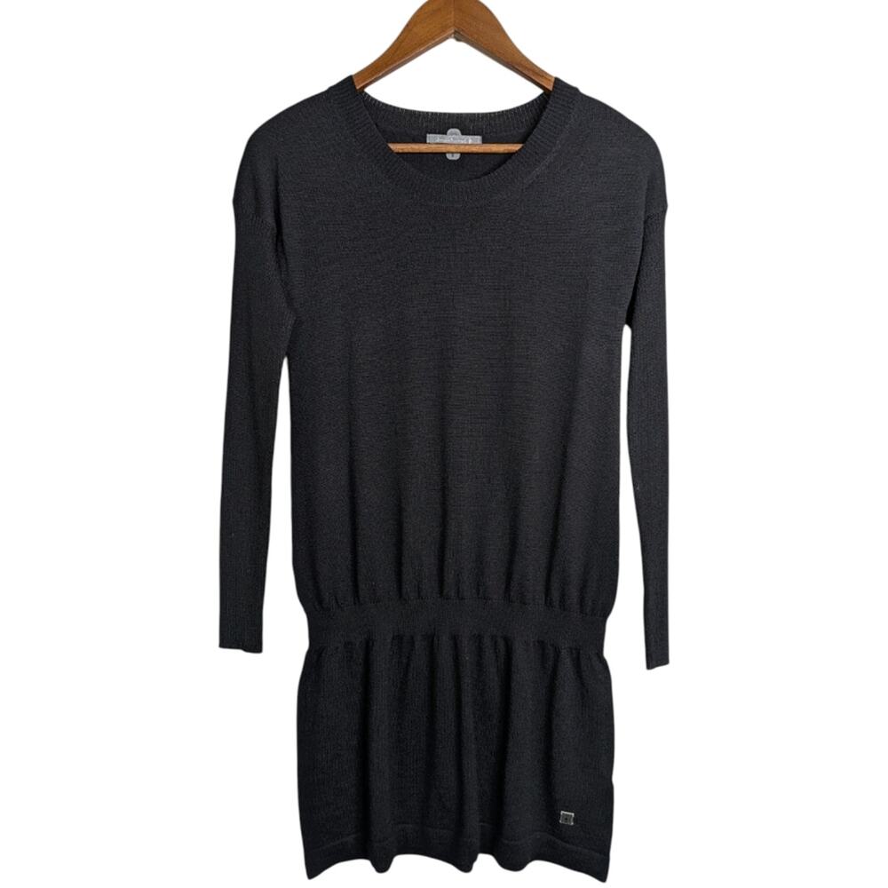 Smartwool Tabaretta Sweater Tunic Dress Small Black Merino Wool Knit L/S